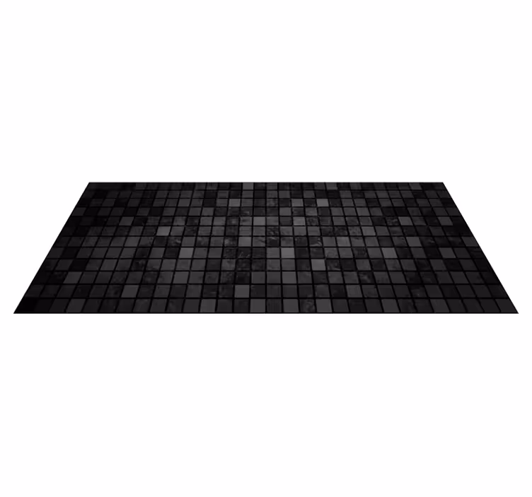Tapis vinyle geometrique Carrés noirs - TenStickers
