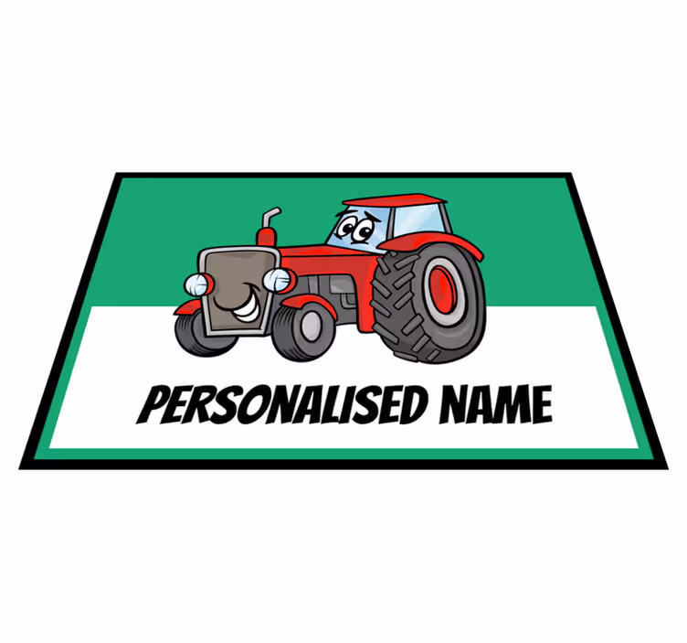 Tapis vinyle personnalisé graphique de tracteur - TenStickers