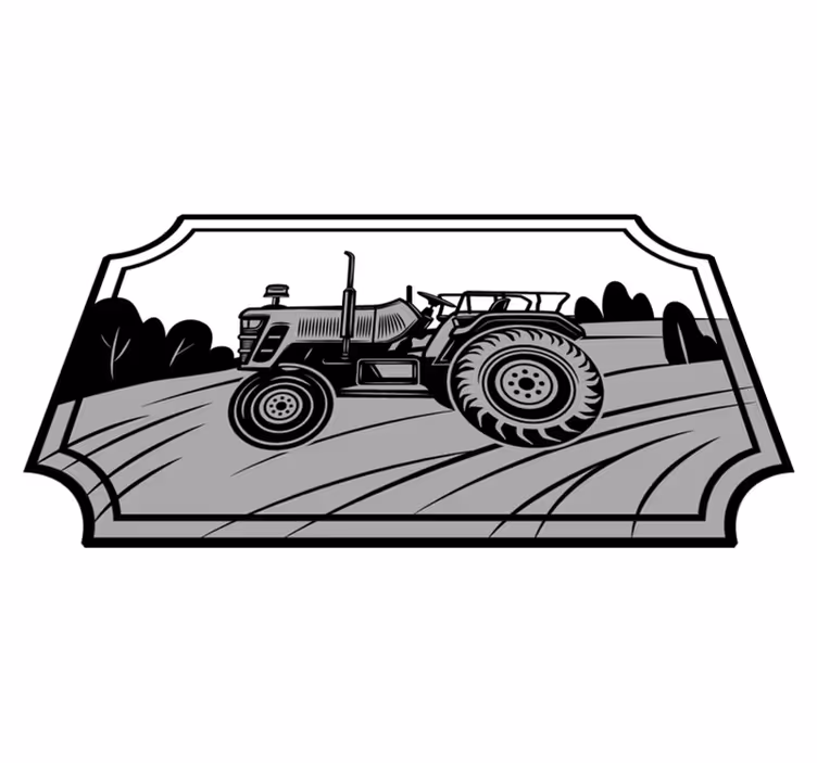 Tapis vinyle autres tapis tracteur monochrome - TenStickers