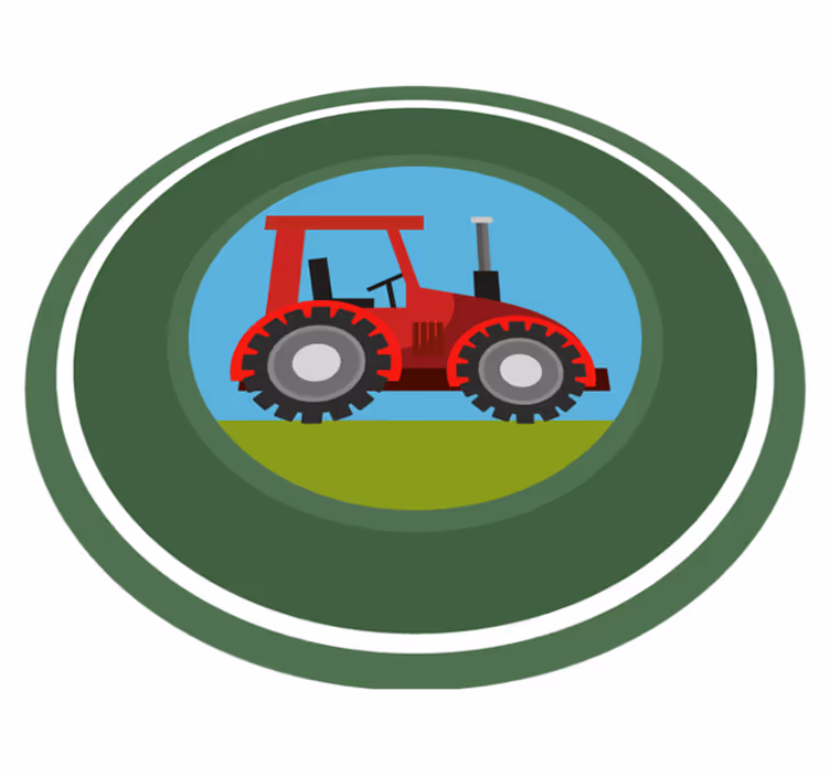 Tapis vinyle pour enfants parc de tracteurs - TenStickers