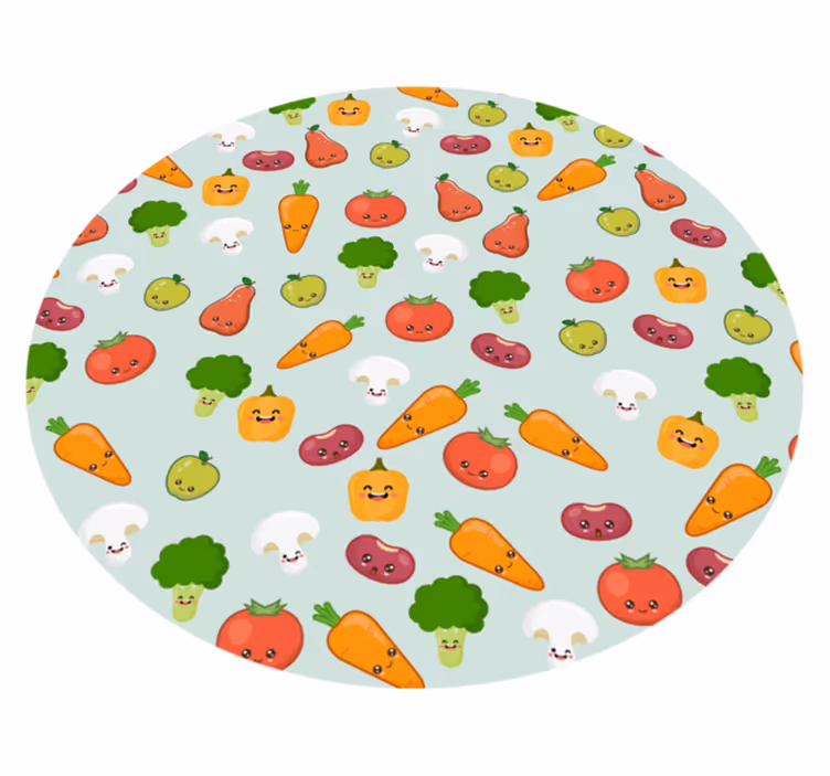 Tapis vinyle chambre bébé motif végétarien joyeux - TenStickers