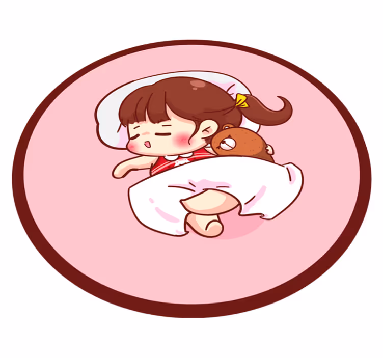 Tapis vinyle pour enfants illustration d'enfant endormi - TenStickers