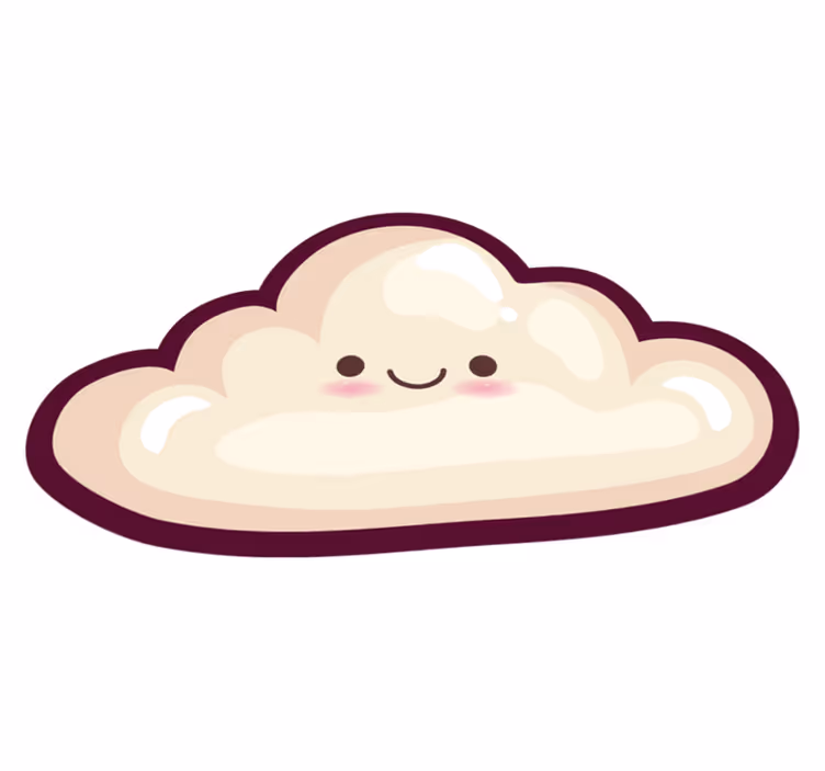 Tapis vinyle pour enfants Nuage d'anime - TenStickers