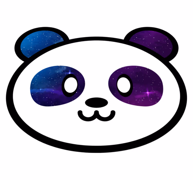 Tapis vinyle animal Anime galaxie panda - TenStickers