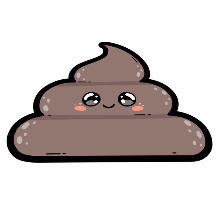 tapis vinyle chambre Anime crotte emoji. - TenStickers