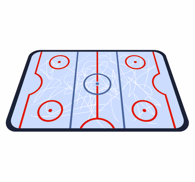 Tapis de jeu Hockey sur glace rondelle colorée - TenStickers