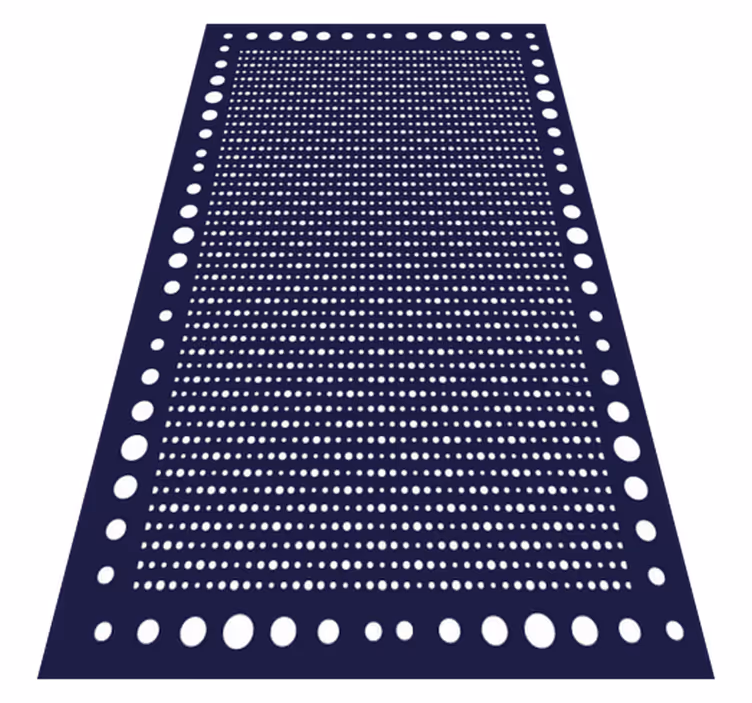 Tapis vinyle geometrique Bordure à pois - TenStickers