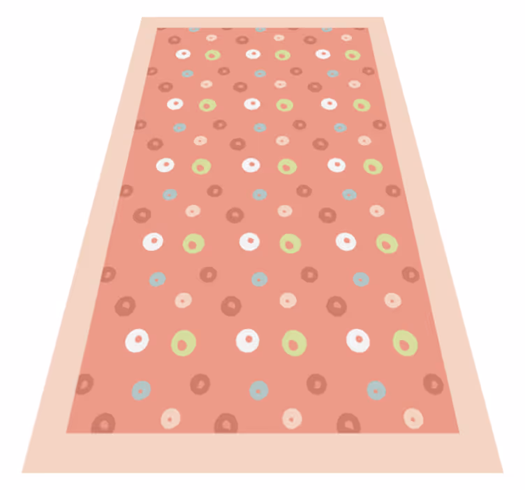Tapis vinyle salon motif de points abstrait - TenStickers