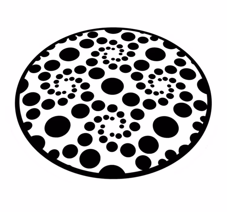Tapis vinyle géométrique motif pointillé circulaire - TenStickers