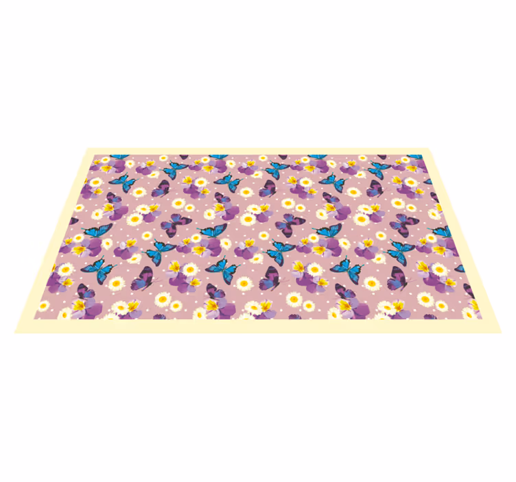 Tapis vinyle autres tapis tableau de jardin de papillons - TenStickers