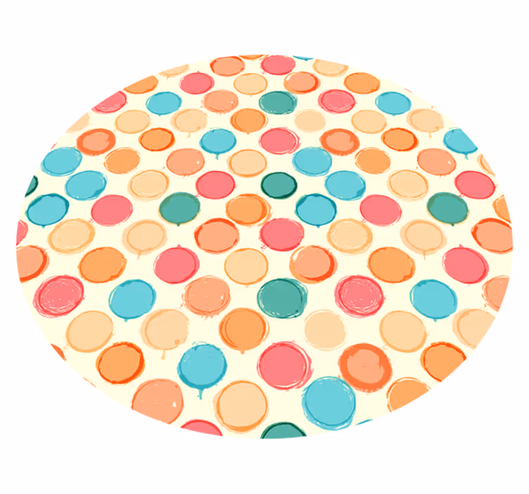 Tapis vinyle géométrique réseau circulaire - TenStickers