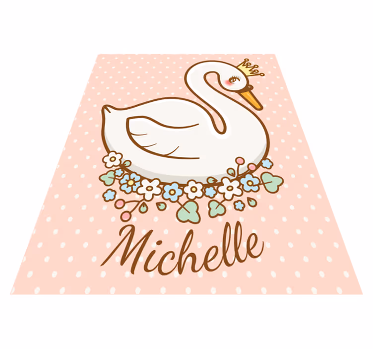 Tapis vinyle personnalisé scène de cygnes personnalisée - TenStickers