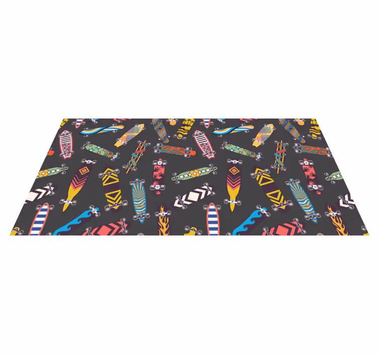 Tapis vinyle jeux modèles de planche à roulettes - TenStickers