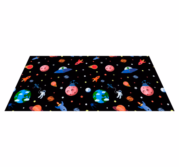 Tapis vinyle pour enfants Planètes et galaxie - TenStickers