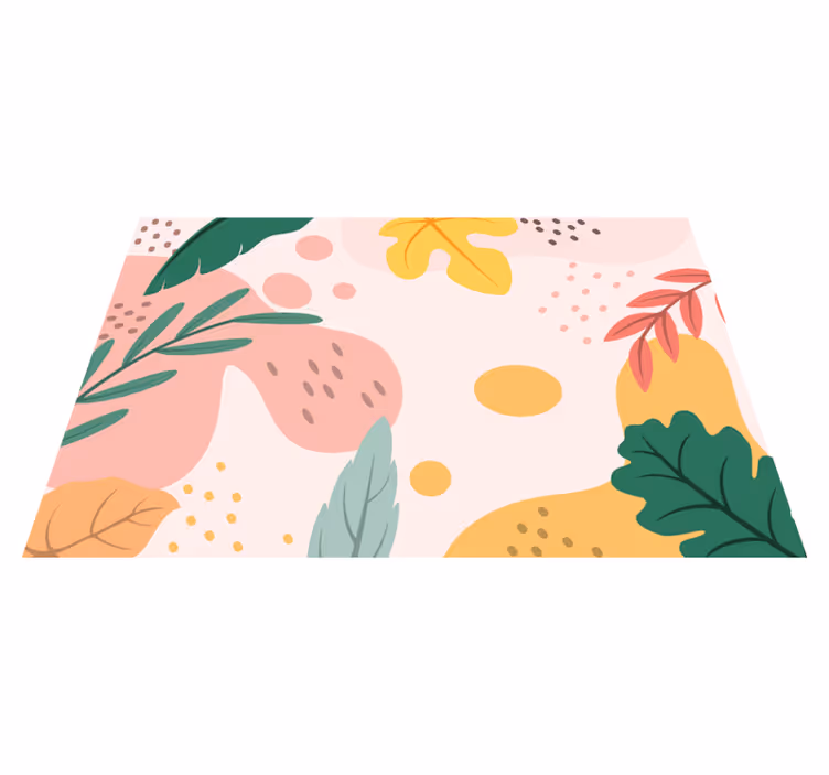 Tapis vinyle fleurs et plantes résumé botanique - TenStickers