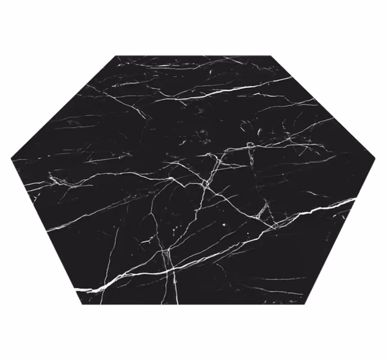 Tapis vinyle moderne Marbre noir - TenStickers