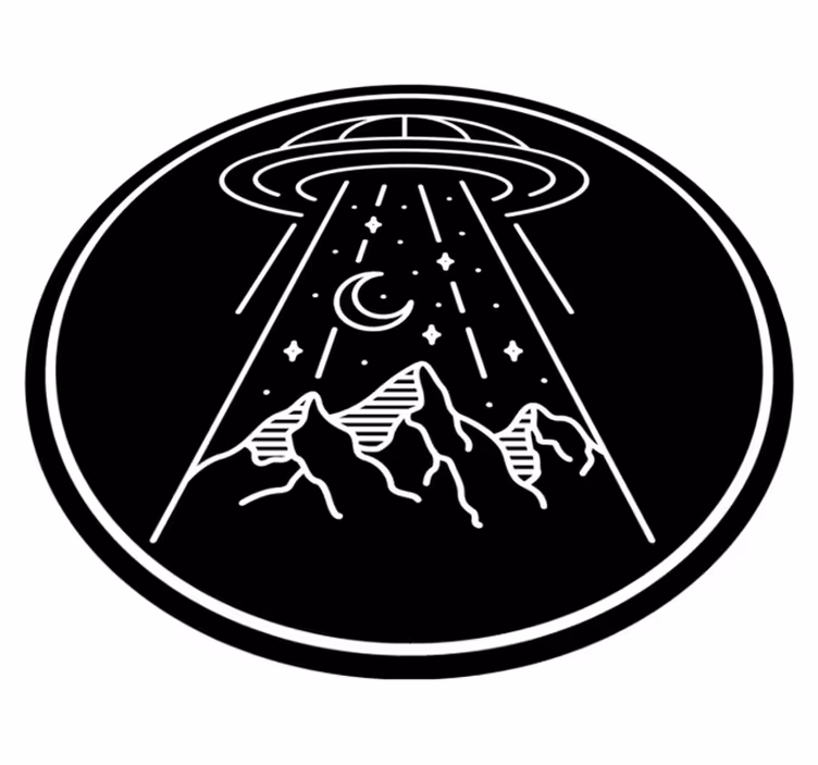 Tapis vinyle chambre Dessin d'ovni - TenStickers