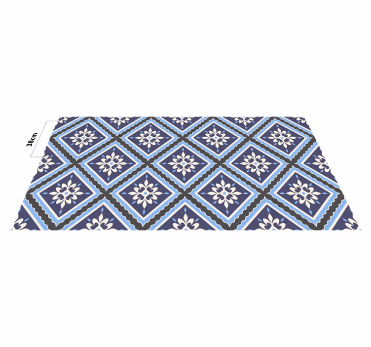 Tapis vinyle carreaux Gris - TenStickers