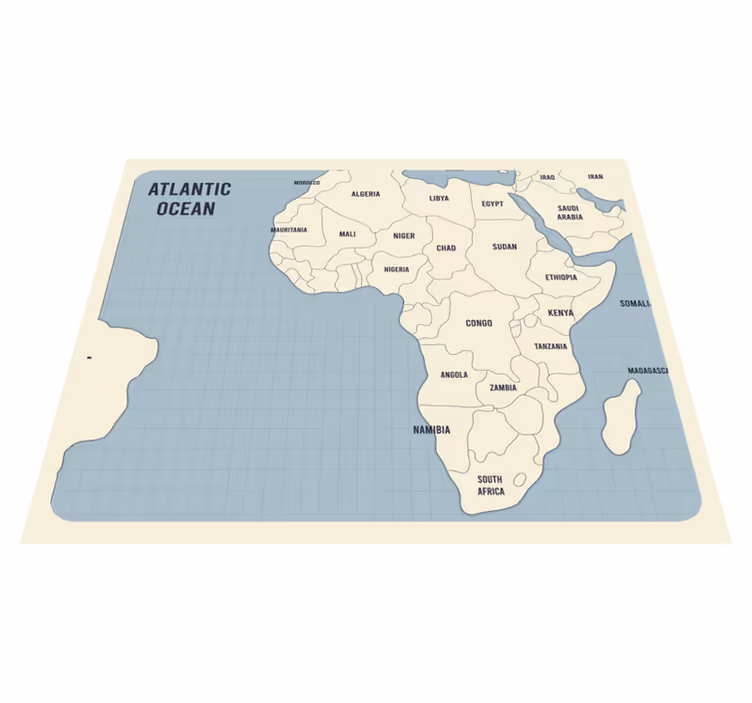 Tapis vinyle carte du monde Carte de l'afrique - TenStickers