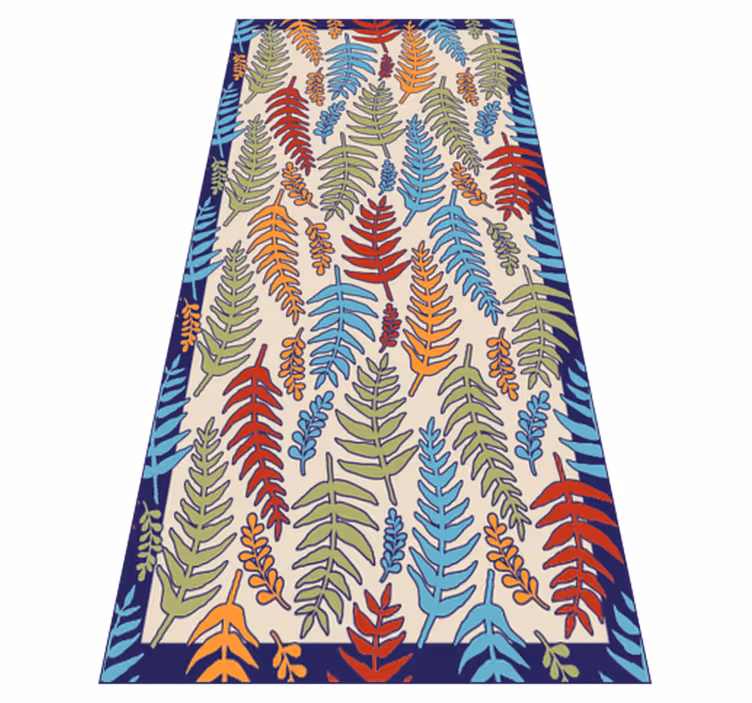 tapis vinyle salon Feuilles de couleur vive - TenStickers