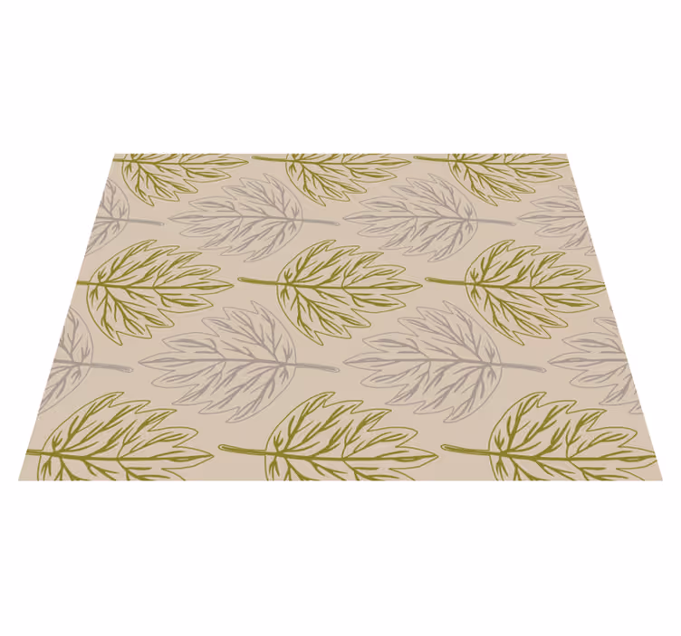 Tapis vinyle nature style de motif de feuille - TenStickers
