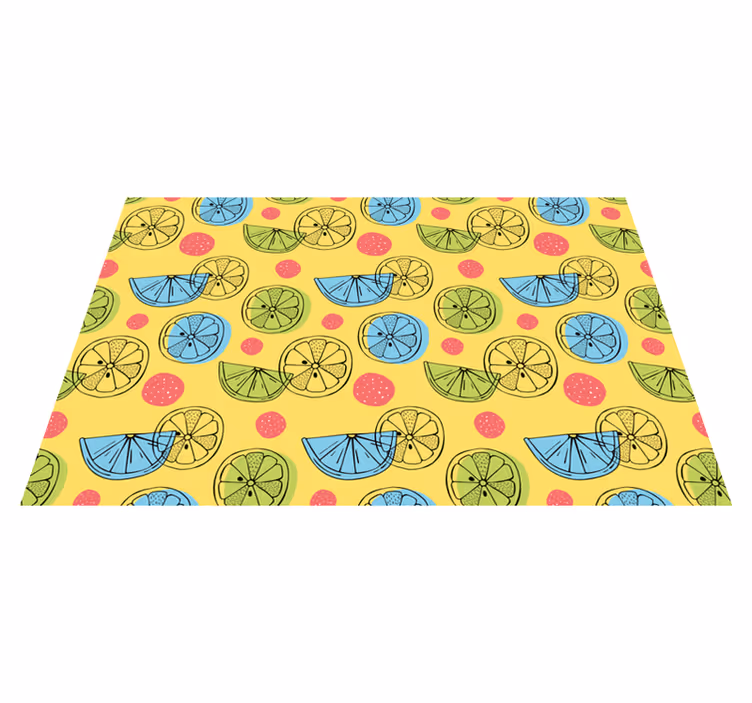 Tapis vinyle cuisine motifs de tranches de fruits - TenStickers