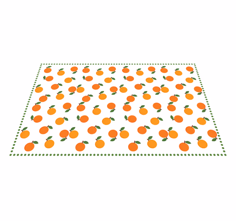 Tapis vinyle cuisine motif d'agrumes orange - TenStickers