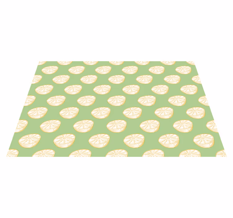 Tapis vinyle cuisine illustration de tranche d'agrumes - TenStickers