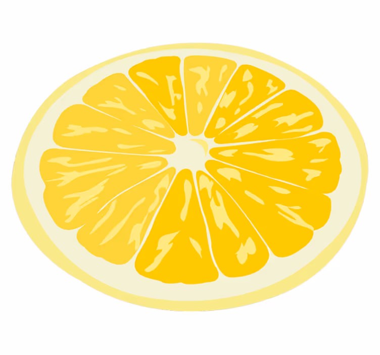 Tapis vinyle cuisine tranche de citron brillant - TenStickers