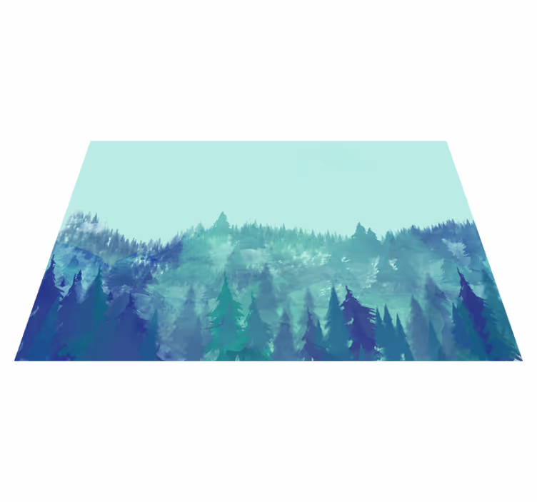 Tapis vinyle nature forêt verte luxuriante - TenStickers