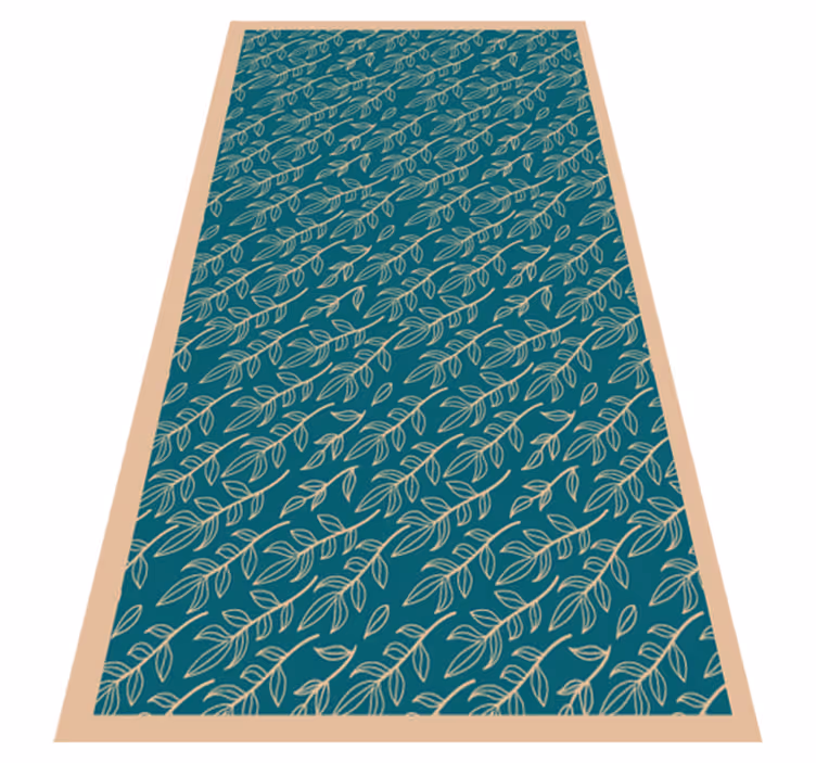 Tapis vinyle fleurs et plantes feuilles vertes gracieuses - TenStickers