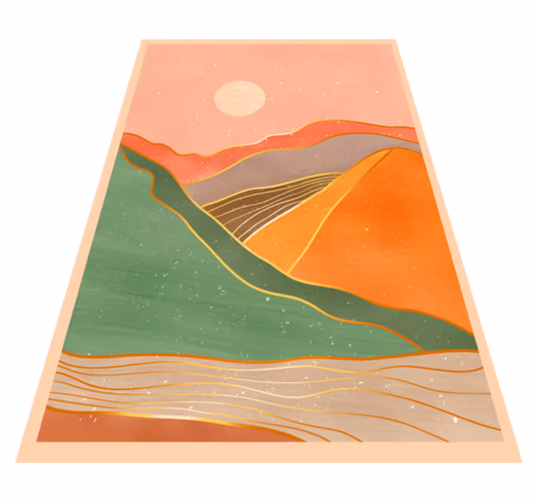 Tapis vinyle chambre Paysage pastel coloré - TenStickers