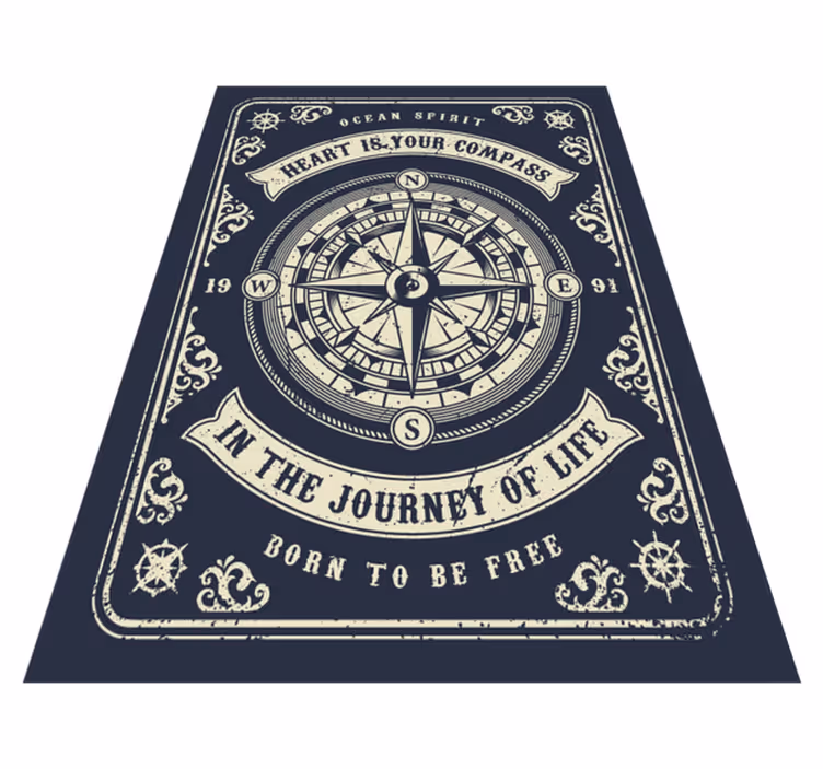 Tapis vinyle cuisine Boussole de marin - TenStickers