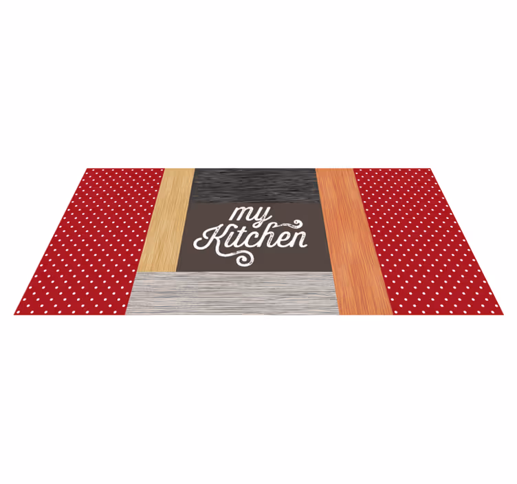 Tapis vinyle cuisine mon espace avec des textures - TenStickers