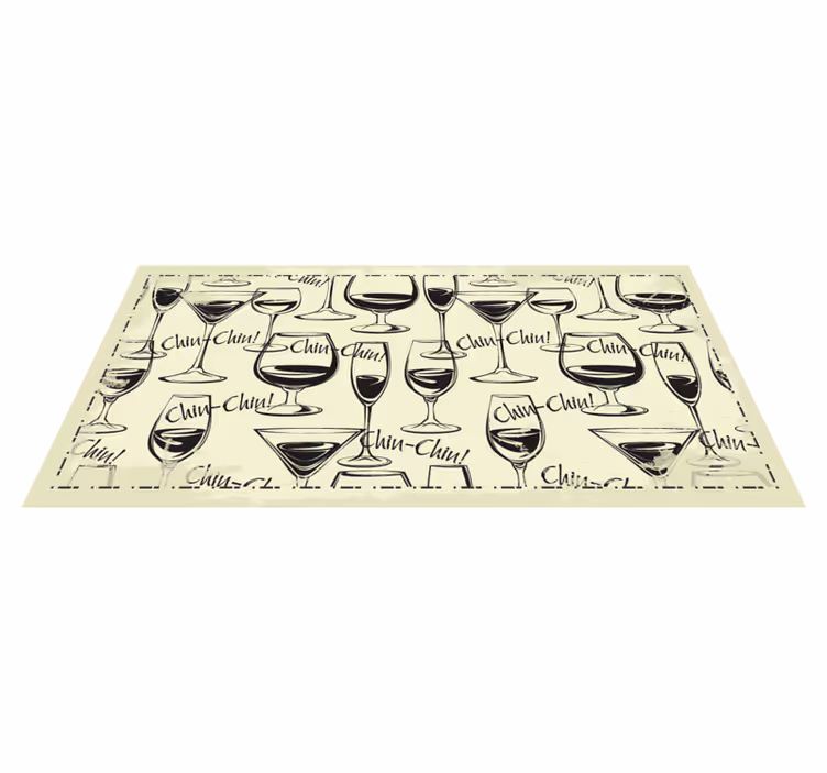 tapis vinyle cuisine Verres de vin - TenStickers