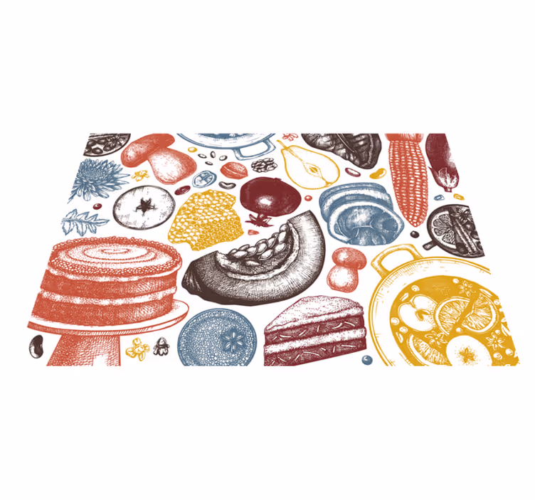 tapis vinyle cuisine Attributs d'automne - TenStickers