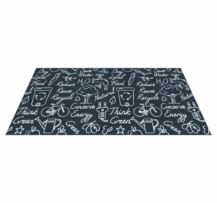 tapis vinyle cuisine vinylee de lettrage de tableau - TenStickers