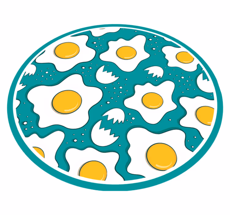 Tapis vinyle cuisine modèle d'œufs au plat - TenStickers