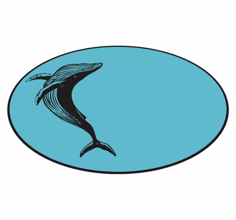 Tapis vinyle animal Baleine vintage - TenStickers
