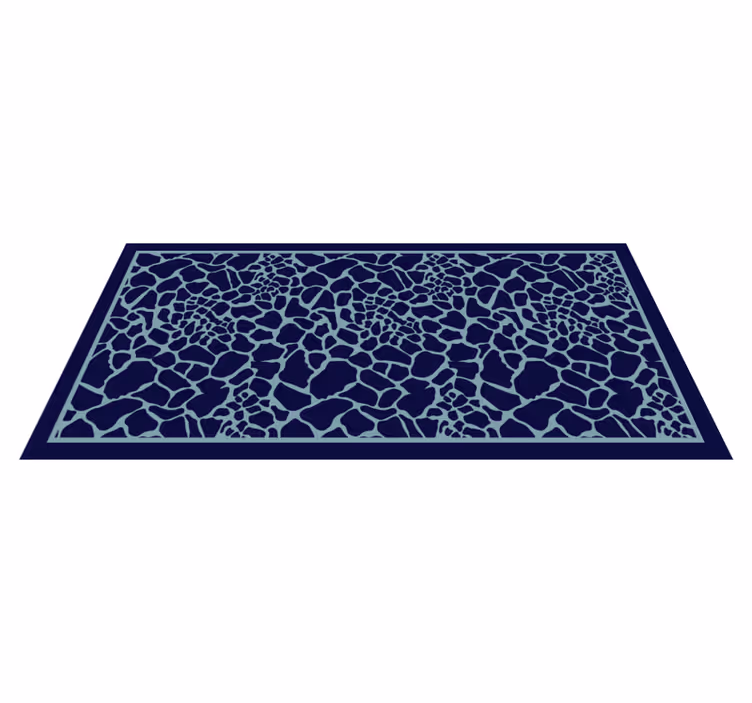 tapis vinyle salon Imprimé girafe bleu - TenStickers