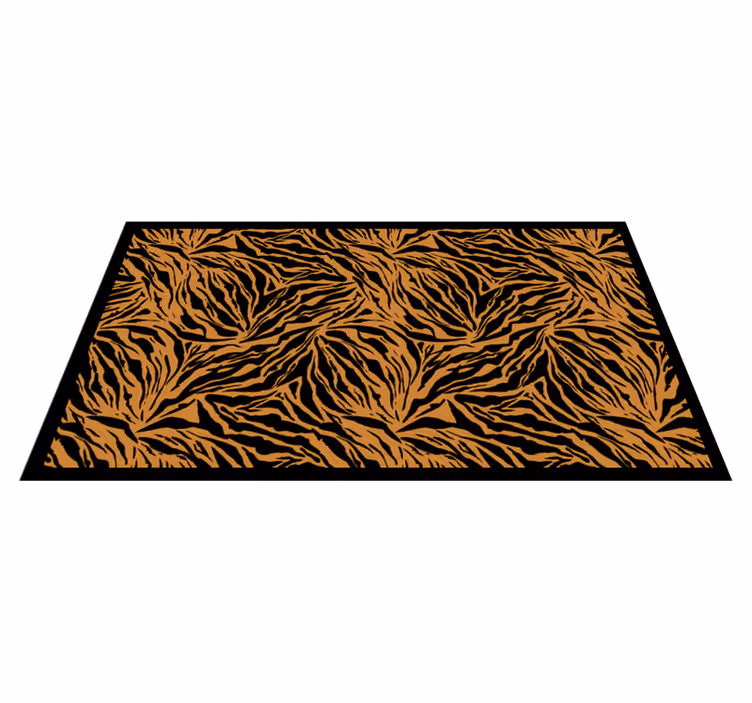 tapis vinyle salon Imprimé tigre orange - TenStickers