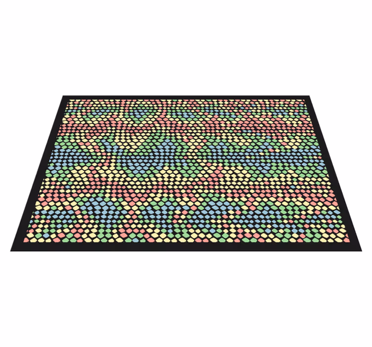 Tapis vinyle texture motif de cercle coloré - TenStickers