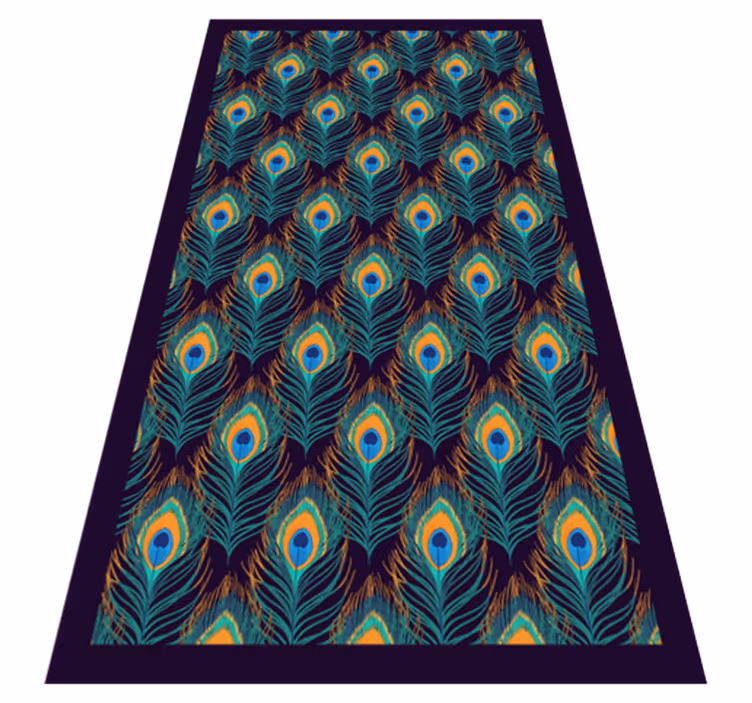 Tapis vinyle animal Impression de paon réaliste - TenStickers