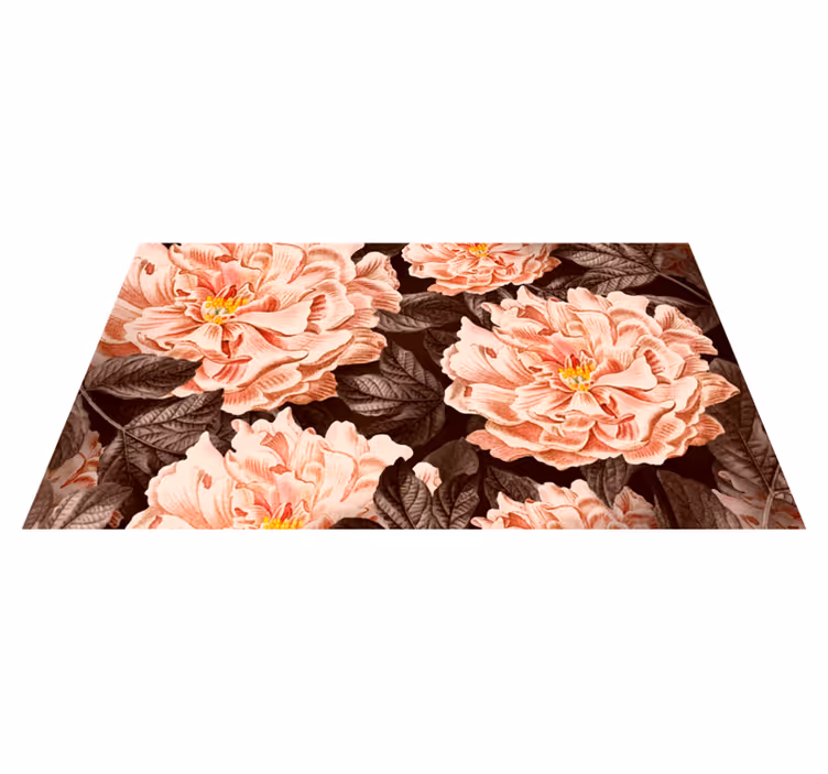 Tapis vinyle fleurs et plantes fleurs délicates - TenStickers