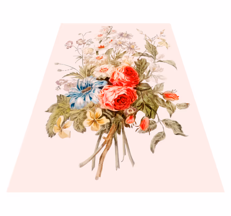 Tapis vinyle fleurs et plantes composition florale exquise - TenStickers