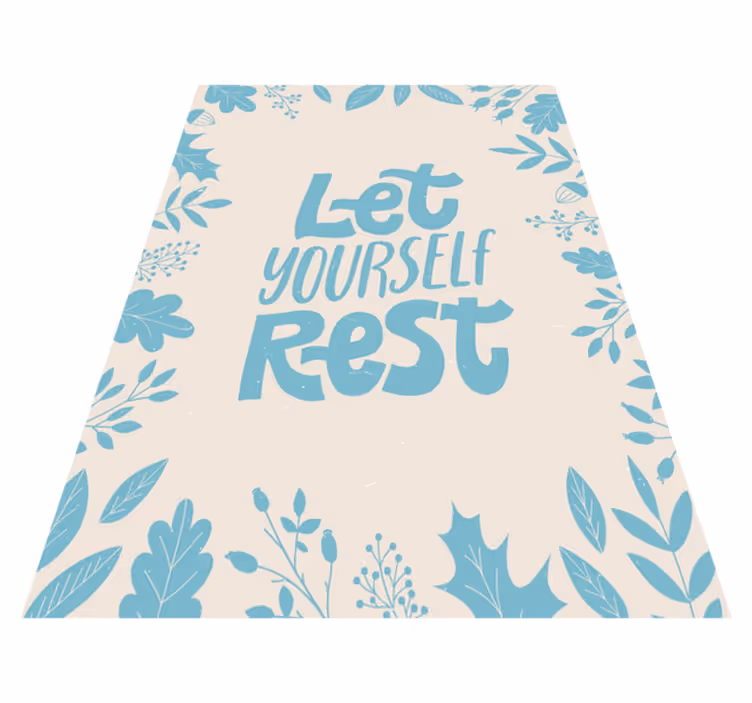 Tapis vinyle cuisine Laisse-toi reposer - TenStickers