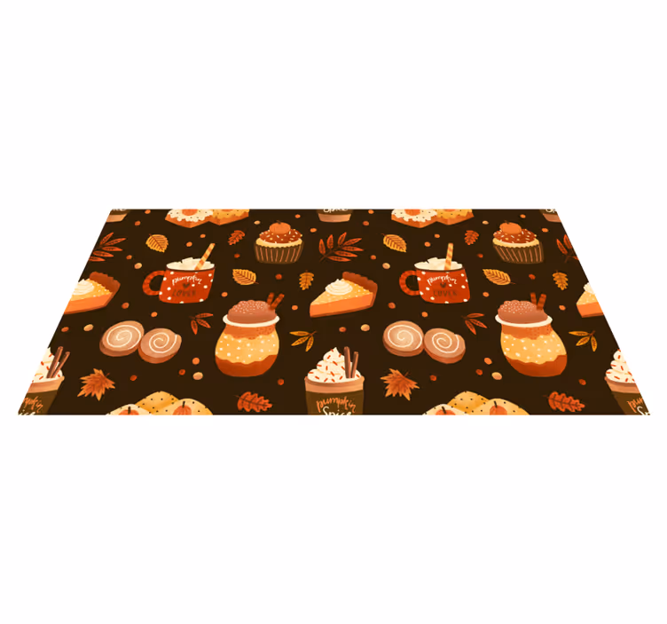 Tapis vinyle cuisine Modèle d'épices d'automne - TenStickers