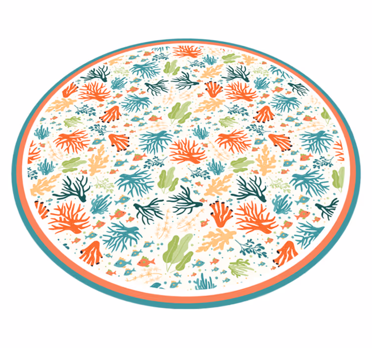 Tapis vinyle animal Corail coloré - TenStickers