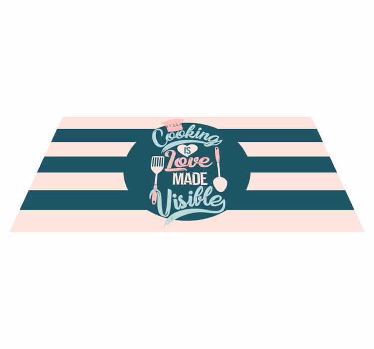 Tapis vinyle cuisine cuisiner c'est l'amour visible - TenStickers