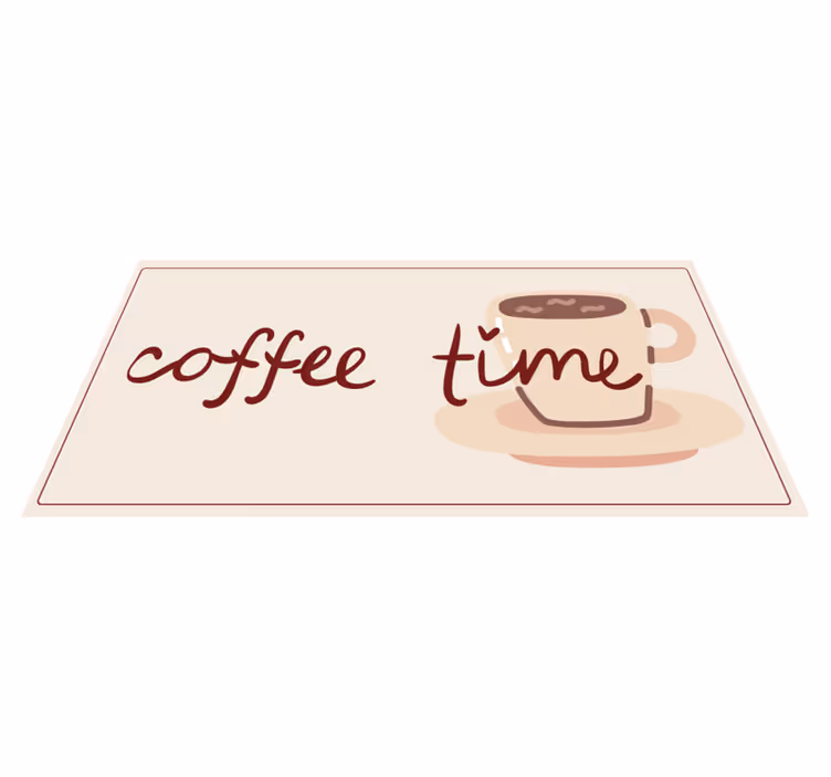 Tapis vinyle cuisine tasse à café - TenStickers